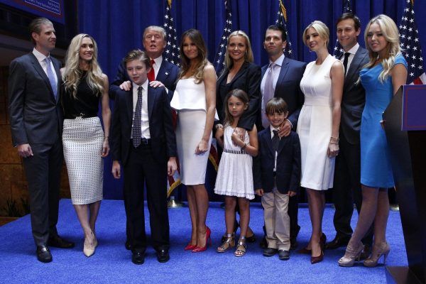 Donald Trump with his children